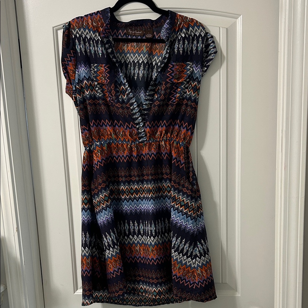 Speed Control Vibrant Zigzag Mini Dress